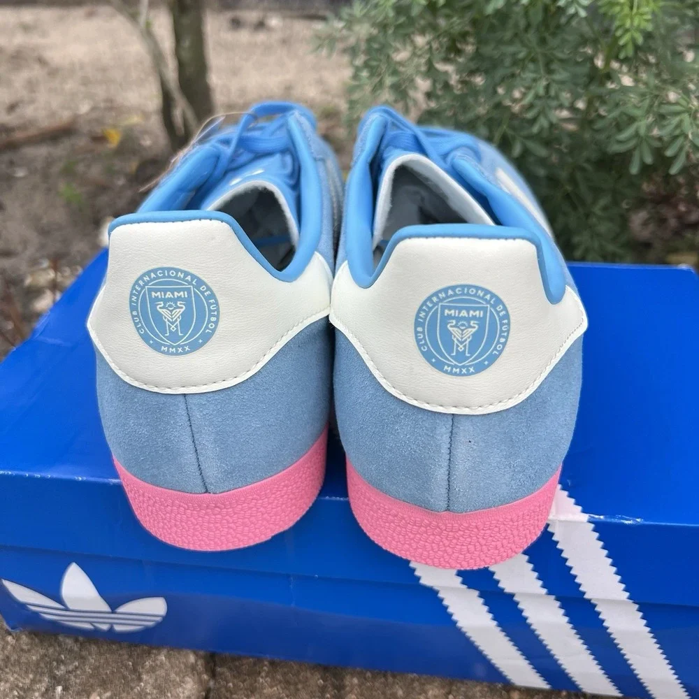 Adidas Gazelle Inter Miami Messi Blue Pink Third Soccer JR4178 Men's Size 11.5